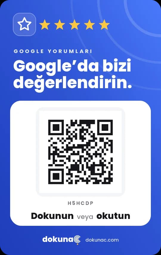 Google yorum kartı (kredi kartı boyu)